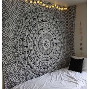 Black and White Large Tapestry
